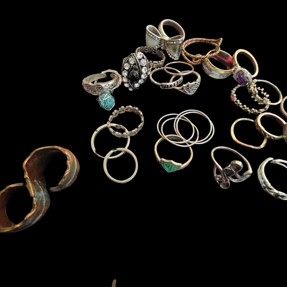 Mixed Gold And Silver Stackable Ring Set - Women … - image 3